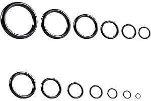 AIYRAA 26 Pcs Fishing Rod Repair Kit,13 Sizes Rod Ceramic Guides Ring Set,Fishing Rod Eyes Repair Kit, Fishing Accessories Set,Replacement for Rod Tip Repair carp fishing accessories fishing pole accessories