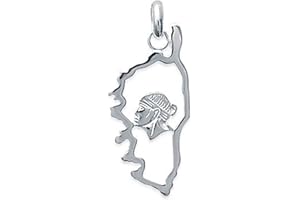 BIG BANG BIJOUX Pendentif Carte de Corse Maure en Argent 925 - Neuf