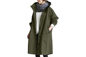 WILLBEST Vestes Pour Femmes Avec Capuche Chaudes Outwear Femmes À Capuche Coupe-Vent Manteau Femme Veste Imperméable Noire