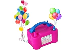 GENERIC Portable Dual Nozzle Electric Balloon Pump. Made From Heavy Duty Polypropylene. Long Life Powerful 220-240V 600W Motor. For Any Occasion – Parties, Weddings, Birthdays, Events, Activities