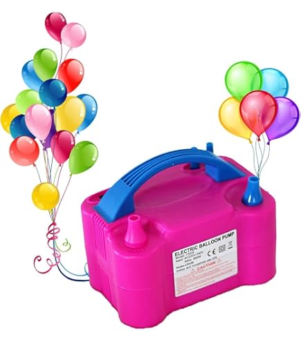 Portable Dual Nozzle Electric Balloon Pump. Made From Heavy Duty