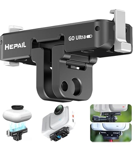 Support Magnétique Tour De Cou Pour Insta360 GO Ultra – Prise De Vue Mains Libres – Sangle Réglable Et Base à Dégagement Rapide – Design Imprimé 3D