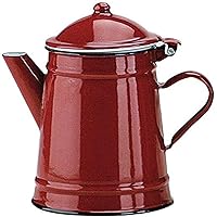 IBILI Kaffeekanne Roja konisch 1 l aus emailliertem Stahl in rot, 10 x 10 x 20 cm