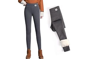 CheChury Leggings Invernali Donna Leggings Termici Donna con Taglia Grossa Fodera in Pile Spesso Leggings Vita Alta Donna Pantaloni Caldi e Elastici Invernali Collant Caldo Velluto Lunghi Pantaloni