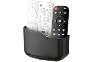 SUNFICON Selbstklebende Fernbedienungshalter, Universal-Halterung für Media-Player, Controller, Wandmontage, Fernbedienung, Organizer, Box, schwarz
