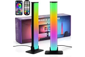 Mapille 2PCS Gaming LED Smart Lampes, Sync avec Musique, Barre LED RGB, Rétroéclairage TV, Contrôle par APP, Décor Chambre Gaming Lumière d'Ambiance pour TV, PC, Bureau, Décoration de Chambre