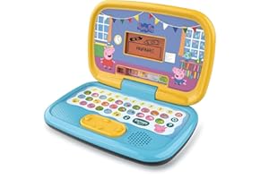 VTech - Peppa Pig, Mon Ordi Éducatif, Ordinateur Enfant avec Écran Rétroéclairé, 15 Activités et Jeux Éducatifs, Cadeau Enfant de 3 Ans à 6 Ans - Contenu en Français