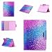 Produktbild Schutzhülle Etui für Galaxy Tab 4 10.1 Inch T530 [Freier Stylus Stift Touch Pen],Billionn Bookstyle Farbmalerei Serie Niedlich Karikatur Muster PU Leder Case Flip Cover Hülle Tasche Schutzhülle mit Standfunktion für Samsung Galaxy Tab 4 10.1 Inch T530 (Regenbogen Sand)