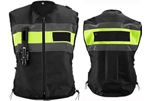 YXYECEIPENO Gilet Airbag Moto Réglable Avec Coudes et Taille Serrage Pour Homme