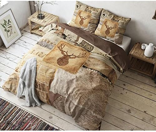Duvet Cover 240 x 220 cm and 2 Pillowcases. Wild Life 60 x 70 cm Taupe