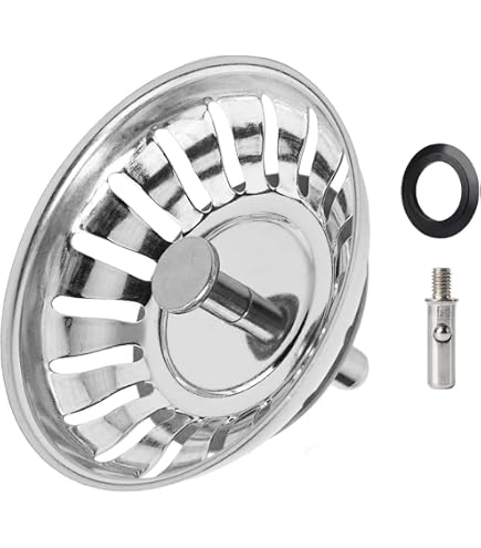 1-Pack Stainless Steel 304 Kitchen Sink Plug Strainer – Thickened, Dual-Purpose, Fits 78mm (3.07-3.14 Inch) Sink Holes