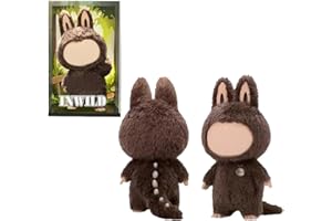OYZOQ 1 Pcs Lanubu Peluche con Llavero, Muñeco de Monstruo, Edición Especial Marrón, Para Fans, Niños y Adultos