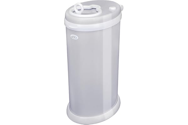 Ubbi Steel Diaper Pail, Odor Locking, No Special Bag Required, Award-Winning, Registry Must-Have, Grey