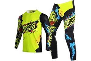 Willbros Juventud Pantalones Maillot Combinación de Motocross Motocicleta de Enduro MX BMX MTB Moto Carreras Niños Niñas