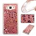 Produktbild Samsung Galaxy J5 2016 hülle flüssig, LuckyW PC Hardcase Handyhülle für Samsung Galaxy J5 (2016) SM-J510F 3D Bling Glitter Glitzer Flowing Fließend Liquid Flüssig Shinny Moving Star Floating Trend Schwimmend Treibend Stern Quicksand Sparkle Crystal Kristall Tasche Flexible Kratzer Stoßfest Scratch-Resistant Shockproof Etui Bumper Case Cover - Rosa Herz