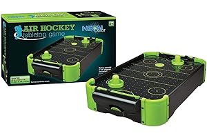 Premier Life Store Air Hockey Table - 20" Neon Game Table | Party Rounds | Game Nights | Kids & Adults | Family Fun