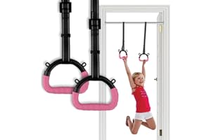 Original Cup Gym Rings Anelli Ginnastica per Bambini Rosa | 2 Anelli Resistenti con Cinghie Regolabili (16–55 cm) | Nastro Antiscivolo | Interno ed Esterno | Aerobik