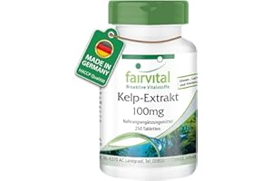 ‎FAIRVITAL Fairvital | Kelp Tabletten - 250 Tabletten - 150mcg natürliches Jod aus Braunalgen Extrakt - HOCHDOSIERT - Vegan
