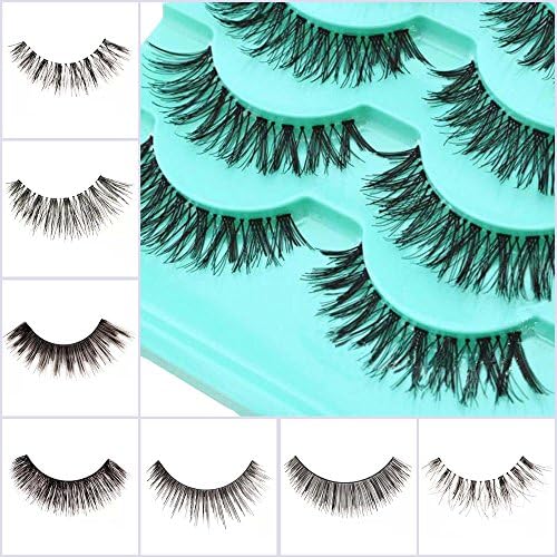 Kanddit 5 Or 10 Pairs Beautiful Long Natural Thick Handmade Makeup False Eyelashes Lashes UK SELLER