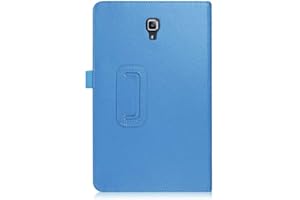 Visibee - Leather Smart Stand Flip Tablet Case Cover For Samsung Galaxy Tab A 10.5” T590/T595 (2018) With Screen Protector and Stylus pen (Light Blue)
