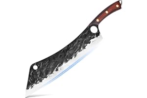 XYJ Full Tang 12,5 pouces ensemble de couteaux pour barbecue poitrine de dinde coupe-viande en acier inoxydable couteau de chef avec pierre à aiguiser