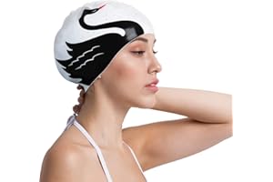 COPOZZ Erwachsene Badekappe, Unisex Wasserdicht Schwimmkappe für Herren Damen, Lange Haare Silikon Swimming Cap Bademütze für Männer Frauen…