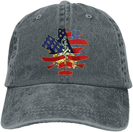 Ikserter EMT US Flag Adult Sport Adjustable Baseball Cap Cowboy Hat