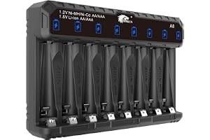 IMREN Litium AA AAA Batteriladdare, 1,5 V Litium och 1,2 V Nimh/NiCd Uppladdningsbar AA AAA Batteriladdare, 5 V 2 A USB Snabb laddningsfunktion