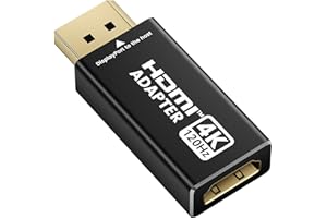 OHBUYAGN DisplayPort to HDMI Adapter 4k@120HZ, Unidirectional DP Male to HDMI Female, Supports 4K@120Hz, 2K, 1440p@60Hz, 1080p@120Hz,Compatible with HDTV, AMD, NVIDIA, Dell, Projector, PC, Desktop