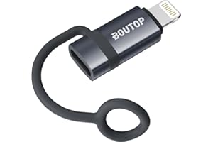 BOUTOP [Certifié Apple MFi Adaptateur USB C vers Lightning 36W pour Une Charge Rapide Compatible avec iPhone, iPad - [1 Paquet, Gris Foncé]