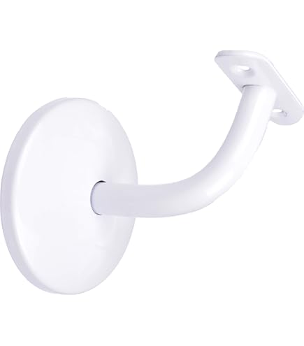 KMERCE Leuningdragers, 5 stuks, zwart, roestvrijstalen leuning, wandhouder, accessoires, 60 x 80 mm, voor wandbevestiging/ondersteuning, houten leuningen