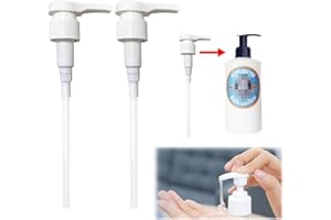 JASMINUM Juego de 2 dispensadores de bomba de repuesto, 28/410, cabezal de bomba dosificadora, 1000 ml, reutilizables, dosificadores de plástico, para champú y acondicionador, concentrado de bebidas, jarabe