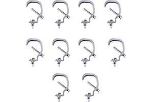 AOMIKITSTU Bühnenlicht Klemmhaken, Truss C Clamp 10 Stück, 30-52mm Bühnenlicht-Klemmen, Traversen-C-Klemme Gewichtskapazität 25kg