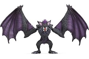 SCHLEICH ELDRADOR Creatures | Schattenfledermaus 70792 | detailgetreue Monster Spielfigur mit beweglichen Flügeln & transparenten Kristallen | tolles Geschenk für Kinder ab 7 Jahren | 16 x 21 x 14 cm
