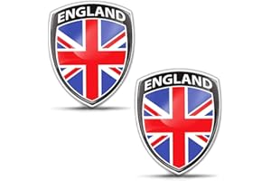 VQEOEOT 2 Pezzi 3D Silicone Adesivi Resinati Bandiera Nazionale Regno Unito UK GB United Kingdom Union Jack Emblema per Auto Moto Finestrìno Scooter Bici Motociclo Tuning