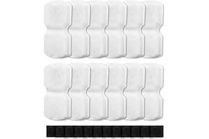 ZaKaBox 24 Pack Replacement Filter for Giotohun 2.2L Stainless Steel Cat Fountain, 12 Cat Water Fountain Filters with 12 Foam Filters (12+12)