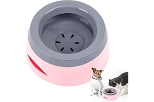 Qianyou Cuencos de Viaje para Perros, 750ML Antigoteo Comedero de Agua para Perros, Protección Contra Salpicaduras Dispensador de Agua Comederos y Bebederos Perro Gato Mascotas (Rosa)