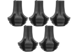 CUQUE Senderismo Protectores de Punta, 5 PCS Puntas de Goma para Bastones Cubierta de Pie Redonda Universal Tapa Cubierta Protectores Accesorios para Caminar, Trekking