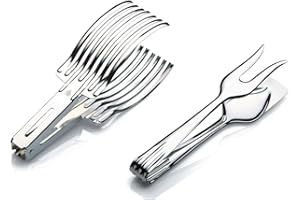 ZASEVES Ressort pince coupe rôtie inox avec pince servi rôti inox kit coupe et servi produits italiens création couleurs dans le coeur