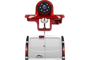 Hodozzy Telecamera Posteriore per Renault Trafic/Opel Combo/Opel Vivaro 2001-2014, Telecamera per Terza Luce di Stop, Visione Notturna a IR, Impermeabile IP67, con Linea di Retromarcia