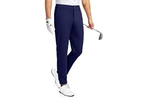 Elegancity Mens Golf Trousers Slim-Fit Stretch Golf Pants Casual Outdoor Jogging Trousers Chino Sports Jogger with Pockets S-XXL