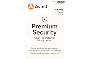 Avast Premium Security 2023, 10 Devices 1 Year, AntiVirus+Firewall+Protection+Privacy, [PC/Mac/Android] [Licence]