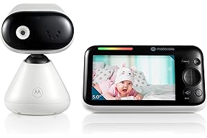 Motorola Nursery PIP1500 - Baby phone z kamerą - Jednostka nadrzędna 5" - Komunikacja dwukierunkowa - Temperatura otoczenia - Noktowizor na podczerwień - Zasięg 300 m