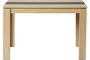 FURNITABLE Tavolo da pranzo, Tavolo da Cucina in Legno, Stile Scandinavo, Tavolo per 4-6 persone, 120x70x75cm, Rovere e Nero