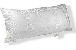 ‎ABOLENGO DE ALPACA Abolengo de Alpaca Alpaka Kopfkissen mit feinstem Baby Alpaka versteppt 40x80cm, medium-fest (Füllung: Schurwollkügelchen)