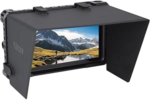 Nitze Gabbia per Monitor per PortKeys Monitor LH7P/LH7H con PU Leathe Sunhood, LH7P/LH7H Cage con NATO Rail Integrata e Cold Shoe - JT-I03B