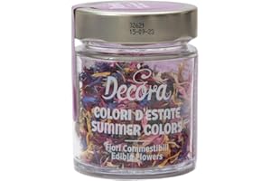 DECORA, 0201012 Colores de Verano, Flores Comestibles, Mezcla de Flores Comestibles, Ideales para Decorar todo tipo de Preparaciones Culinarias, Apto tanto para Platos Dulces como Salados, 2 gramos