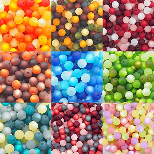 9er Set 02 mit je 20 Stück echte original Polarisperlen 8 mm, Perlenmix, folgende Mixe sind enthalten: orange, mokka-oliv, bordeaux-rot-rosa, braun, blau, grün, petrol-grau, dunkelgrau-puderrot-bordeaux-rosa, flieder-rosa, Perlenmischung, Perlen zum Basteln, Perlenset, Perlen aus deutscher Produktion