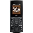 Nokia 106 4G Keypad Phone with 4G, Built-in UPI Payments App, Long-Lasting Battery, Wireless FM Radio & MP3 Player, and MicroSD Card Slot | | 1 Year Replacement Guarantee | Charcoal