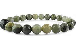 RAFFICI Gemstone Bracelet – Anxiety Relief & Chakra Balance, Adjustable Stretch Beads Bracelet with Tiger’s Eye & Mixed Stones for Well-Being, Women, Men & Teens Gift